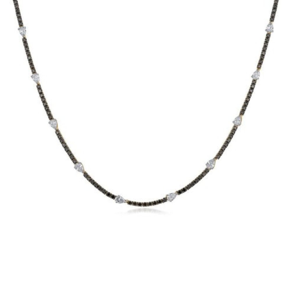 Timepiece Diamond 14K (or 18k upon request) Yellow Gold Station Necklace